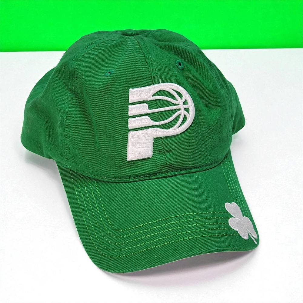 NBA Indiana Pacers Green St Patricks Day Item of the Game Hook Loop Hat One Size